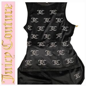 Juicy Couture JC Rhinestone Tank & Short PJ Set